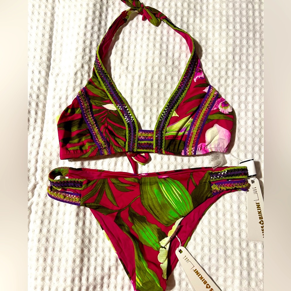 NWT Miss Bikini XL Tropical 🌴 Flowers 🌸